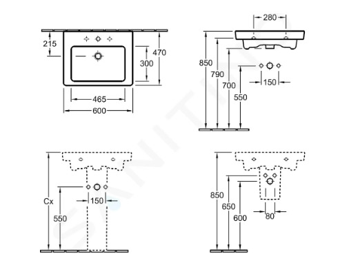 Chậu rửa lavabo Villeroy-boch Subway 2.0 71751G01