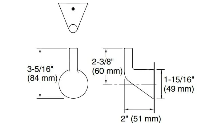 Bản vẽ móc treo quần áo Kallista P34806