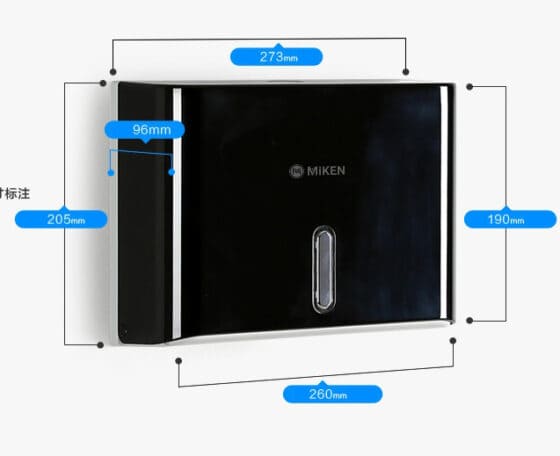 Bản vẽ kỹ thuật hộp đựng giấy vệ sinh Miken MKG-E6007B