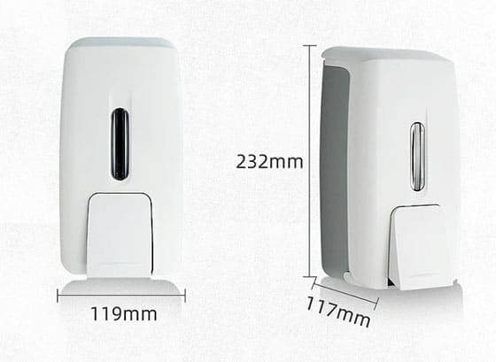 Bản vẽ kỹ thuật hộp xịt xà phòng Miken MKH-F9088W