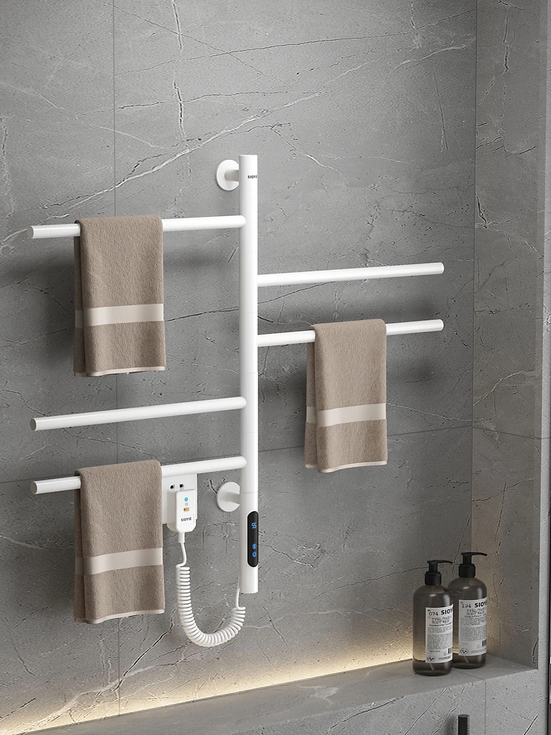 Giàn sấy khăn mặt khăn tắm màu đen Miken G63W