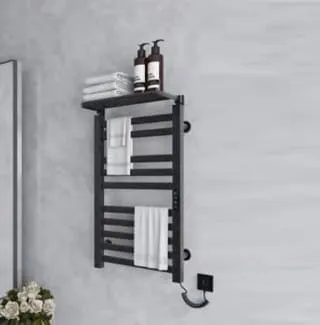 Giàn sấy khăn mặt khăn tắm màu đen Miken R396B