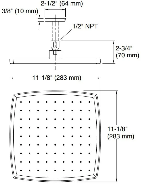 Bản vẽ bát sen 1 chức năng Kallista P21514