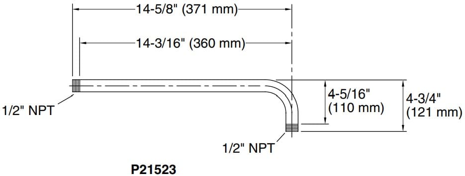 Bản vẽ tay sen Kallista P21523