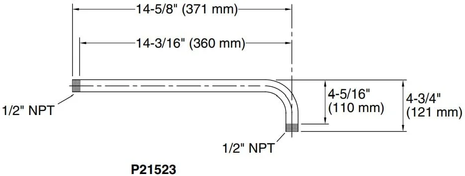 Bản vẽ tay sen Kallista P21523