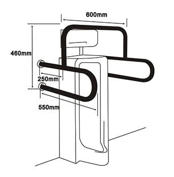 Bản vẽ kỹ thuật thanh tay vịn phòng tắm Miken MK-G6056