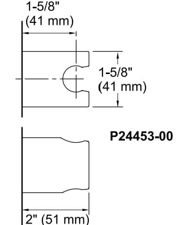 Bản vẽ cài sen gắn tường Kallista P24453