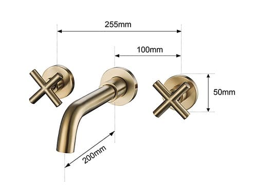 Bản vẽ kỹ thuật Vòi Chậu Lavabo Âm Tường Màu Chrome Miken MKV-600002