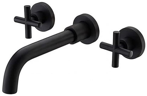 Vòi Chậu Lavabo Âm Tường Màu Đen Miken MKV-600002B