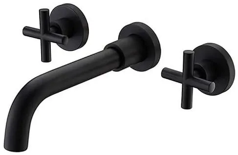 Vòi Chậu Lavabo Âm Tường Màu Đen Miken MKV-600002B