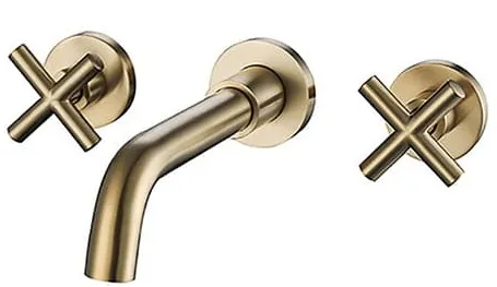 Vòi Chậu Lavabo Âm Tường Màu Vàng Miken MKV-600002GM