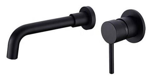 Vòi Chậu Lavabo Âm Tường Màu Đen Miken MKV-600003B