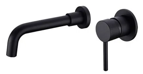Vòi Chậu Lavabo Âm Tường Màu Đen Miken MKV-600003B