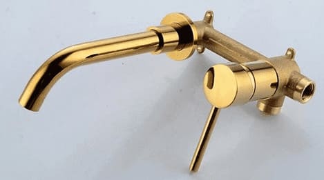 Vòi Chậu Lavabo Âm Tường Màu Vàng Miken MKV-600003GB