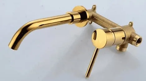 Vòi Chậu Lavabo Âm Tường Màu Vàng Miken MKV-600003GB