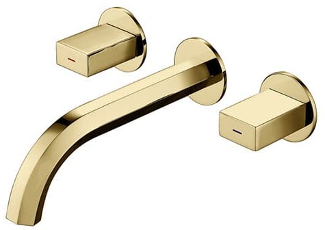 Vòi Chậu Lavabo Âm Tường Màu Vàng Miken MKV-600006GB