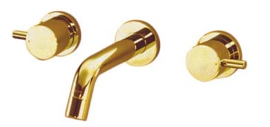 Vòi Chậu Lavabo Âm Tường Màu Vàng Miken MKV-600007G