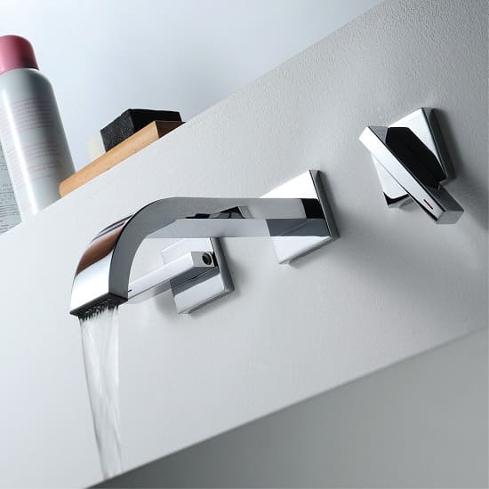 Vòi Chậu Lavabo Âm Tường Màu Bạc Miken MKV-600009