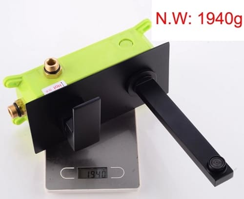 Vòi Chậu Lavabo Âm Tường Màu Đen Miken MKV-600001B