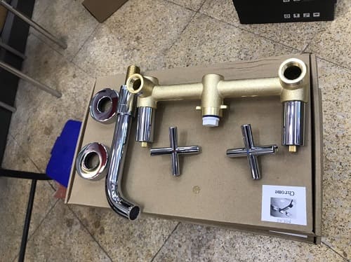 Vòi Chậu Lavabo Âm Tường Màu Chrome Miken MKV-600002