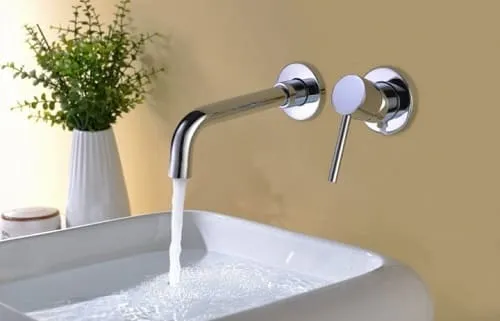 Vòi Chậu Lavabo Âm Tường Màu Đen Miken MKV-600003