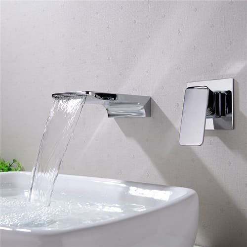 Vòi Chậu Lavabo Âm Tường Màu Chrome Miken MKV-600004