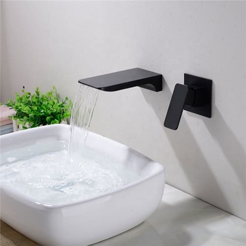 Vòi Chậu Lavabo Âm Tường Màu Đen Miken MKV-600004B