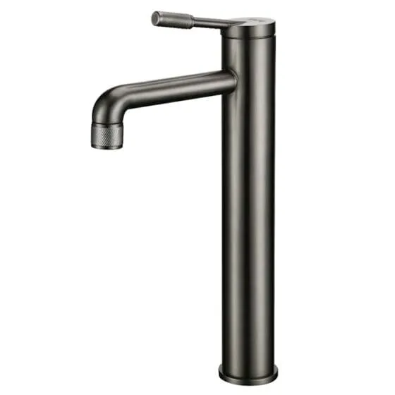 Vòi Chậu Lavabo Nóng Lạnh Màu Đen Thân Cao Miken MK-600013G