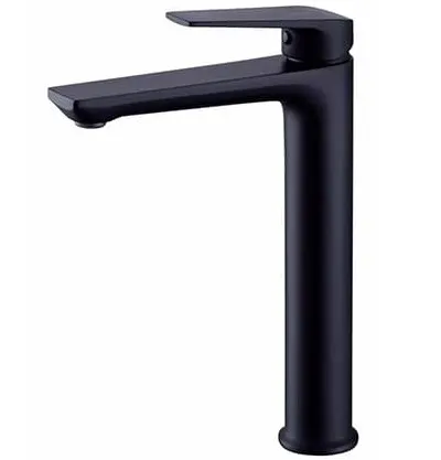 Vòi Chậu Lavabo Nóng Lạnh Màu Đen Thân Cao Miken MK-8023B