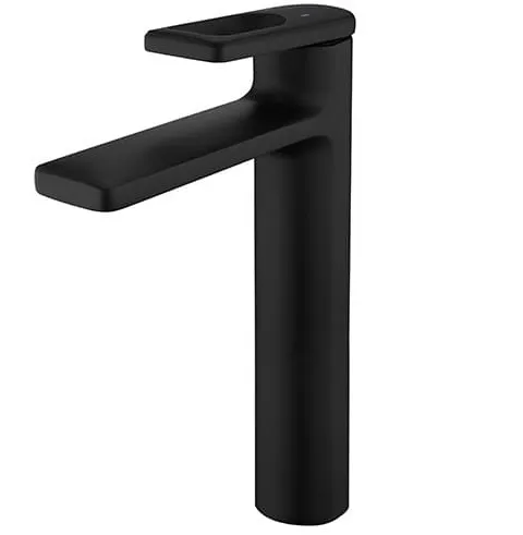 Vòi Chậu Lavabo Nóng Lạnh Màu Đen Thân Cao Miken MK-8031B