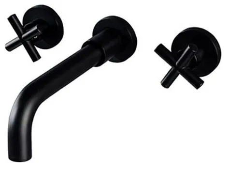 Vòi Chậu Lavabo Âm Tường Màu Đen Miken MKV-013