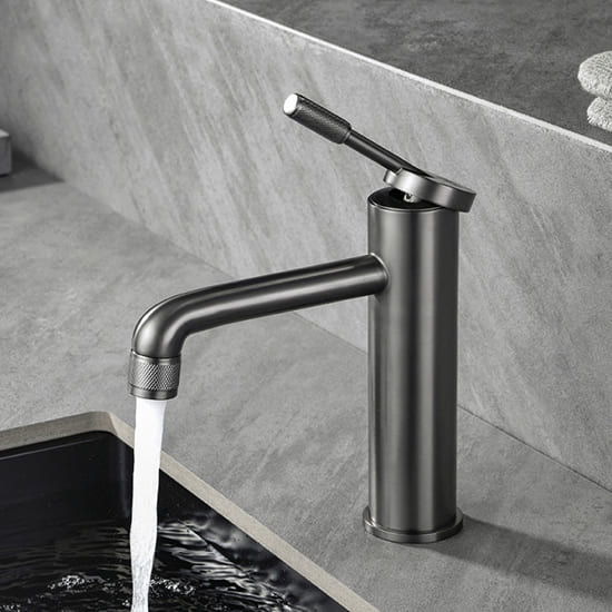 Vòi Chậu Lavabo Nóng Lạnh Màu Đen Miken MK-600012G