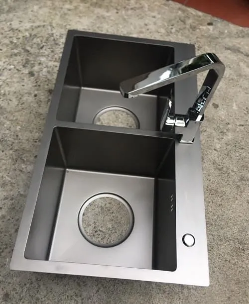 Chậu rửa bát 2 hố cân Handmade inox304 Miken MKRB-8045NC 