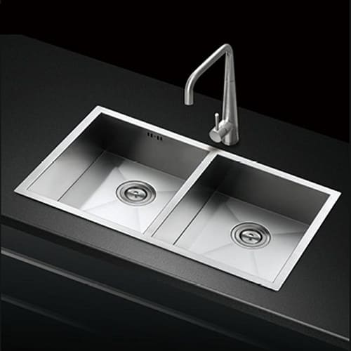 Chậu rửa bát 2 hố cân Handmade inox304 Miken MKRB-8345NC