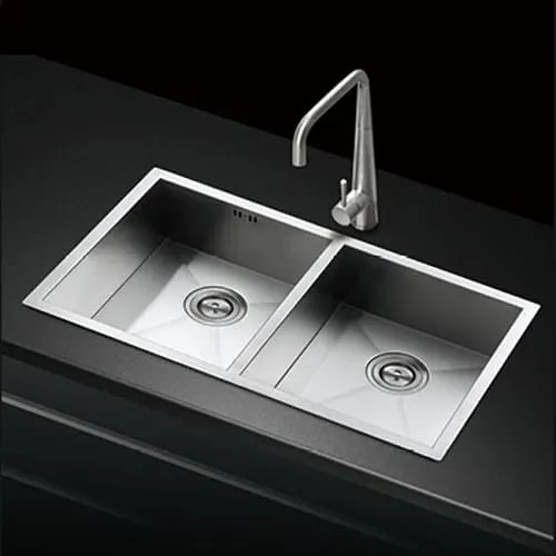 Chậu rửa bát 2 hố cân Handmade inox304 Miken MKRB-8345NC