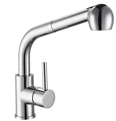 Vòi chậu rửa bát nóng lạnh dây rút Miken MK-2025
