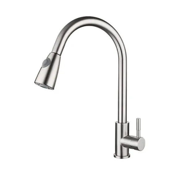 Vòi chậu rửa bát nóng lạnh dây rút Miken MK-2030