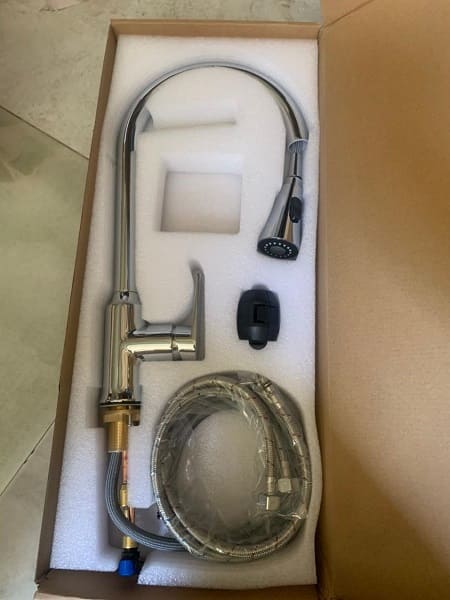 Vòi chậu rửa bát nóng lạnh dây rút Miken MK-2031