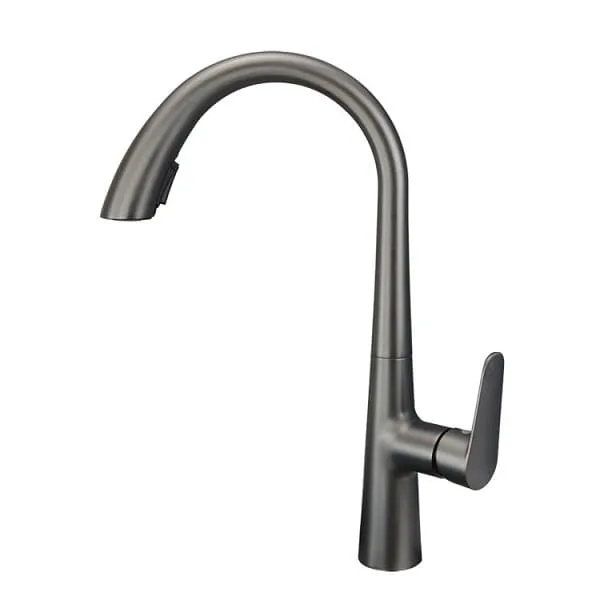 Vòi chậu rửa bát nóng lạnh màu ghi Miken MK-0578GR