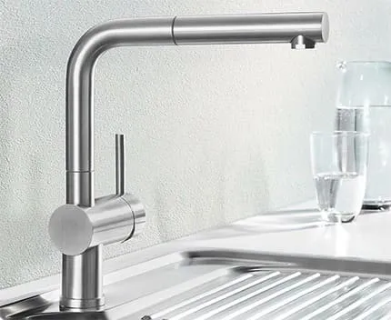 Vòi chậu rửa bát nóng lạnh dây rút Miken MK-2021B