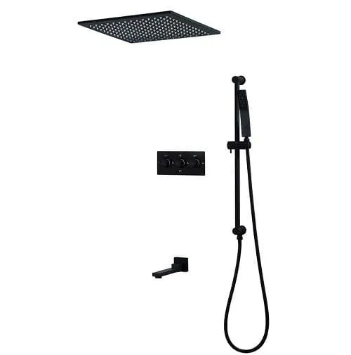 Sen tắm âm tường bát trần màu đen Miken HI05024I