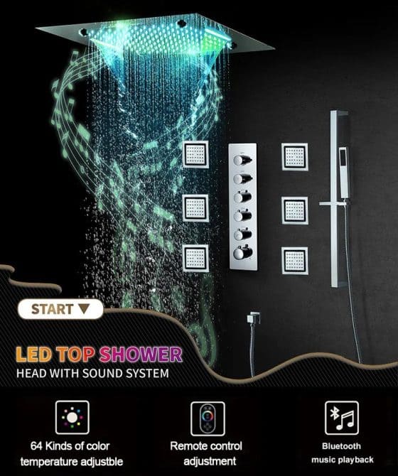 Sen tắm nhiệt độ âm tường massage Miken MB20HZW 