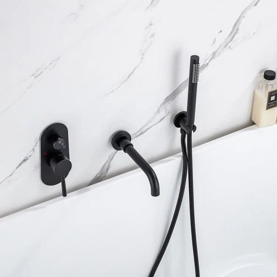 Sen bồn tắm ân tường màu đen Miken MKS-17019B