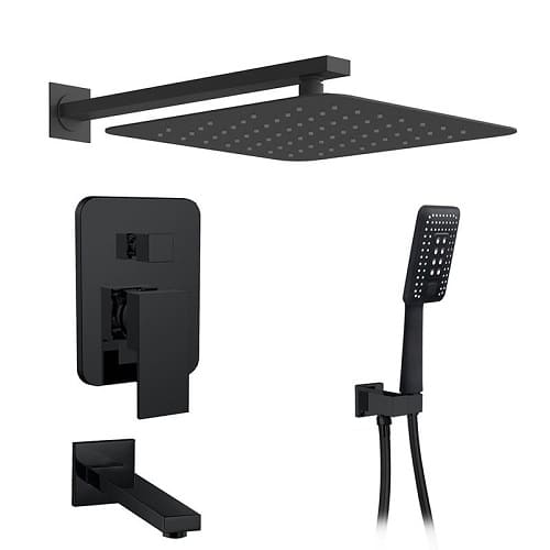 Sen tắm âm tường bát trần màu đen Miken MKSAT-Mix307