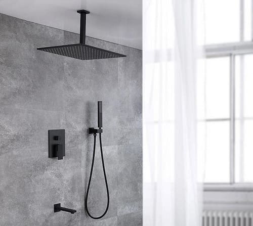 Sen tắm âm tường bát trần màu đen Miken MKSAT-Mix306