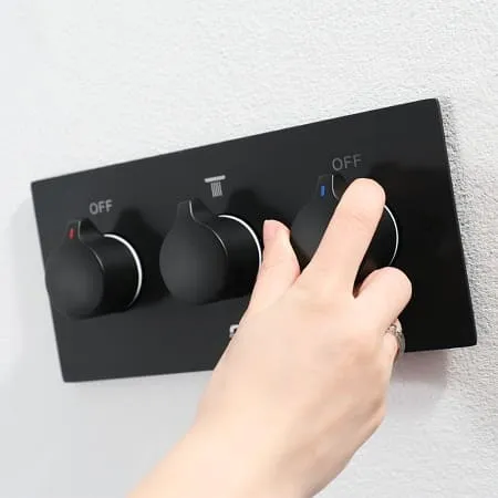 Sen tắm âm tường bát trần màu đen Miken HI05024I