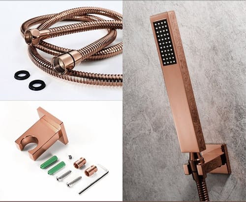 Sen tắm nhiệt độ âm tường màu vàng hồng Miken HI05046T-3B