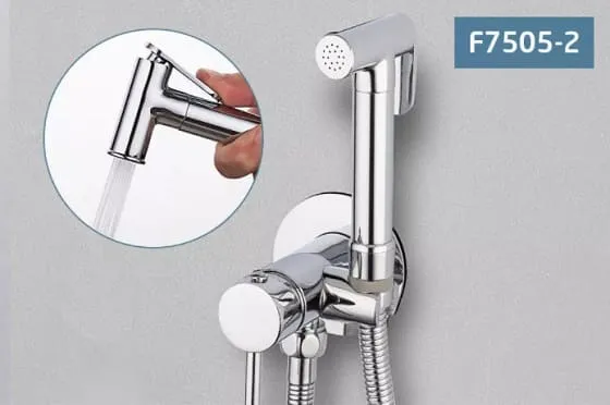 Vòi xịt vệ sinh nóng lạnh âm tường Miken F-7505W-2