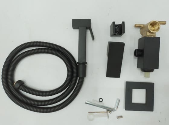 Vòi xịt vệ sinh nóng lạnh màu đen Miken F-7502B