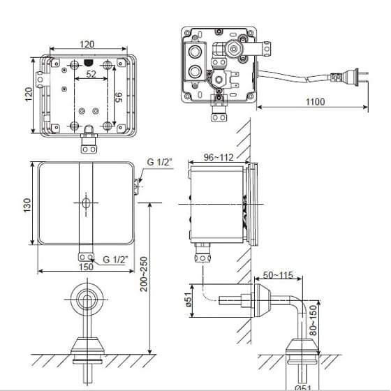 Bản vẽ kỹ thuật Van xả cảm ứng Miken MKV-C3028